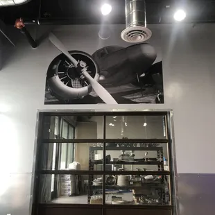 a display of a prop plane