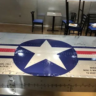 an airplane with a star on it