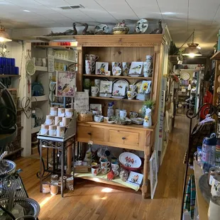 Some of the dinnerware in the main house.
