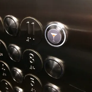 The elevator points the way