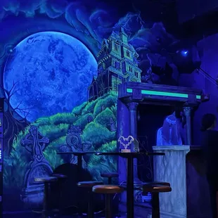 Haunted Mansion themed backdrop!
