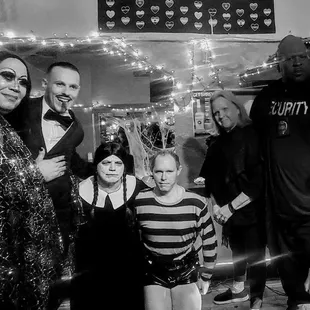 The staff's halloween costumes.