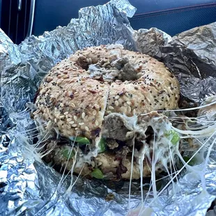 The Philly - Dang gooood! Cheesy, beefy and a solid bagel for breakfast you can't go wrong.