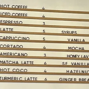 Coffees and ginger bread