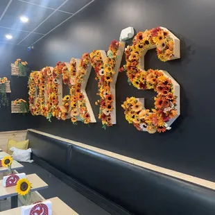 sunflowers on the wall