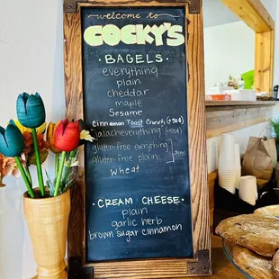 Bagel Menu