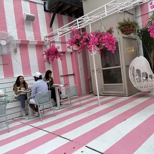 Outdoor patio seating