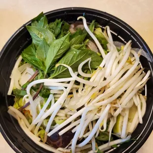 Vegetable pho ingredients