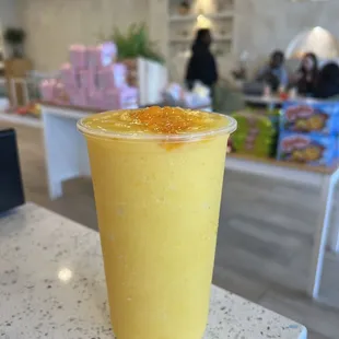 mango and peach smoothies