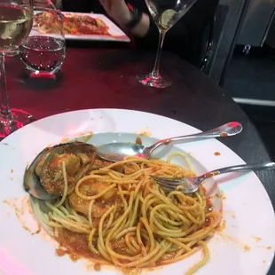 Seafood Pasta - mom and wife had opposite opinions - 1 good, one not so much.