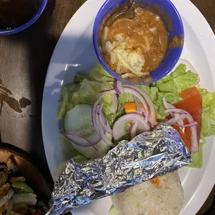 Salad and beans-  min