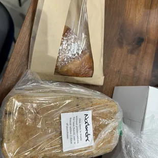 German bread, chocolate raspberry croissant