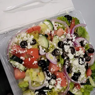 My first time getting a full-size salad there. I got the Greco and it's humongous &amp; super-fresh =D
