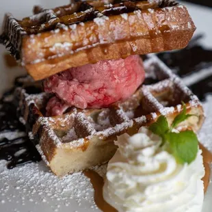 food, waffles