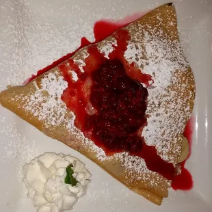 White Chocolate Raspberry Crepe