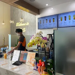 a woman wearing a face mask