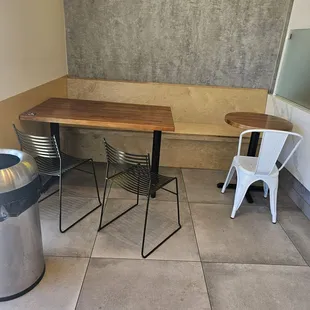 a table and chairs