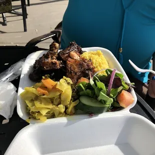 Jerk Chicken and Jerk Fish, amazing Latin food, girls are awesome! If you in NOLA got to try this little restaurant!