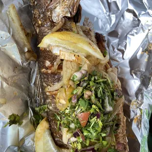 Whole red fish. This is life changing, my goodness.