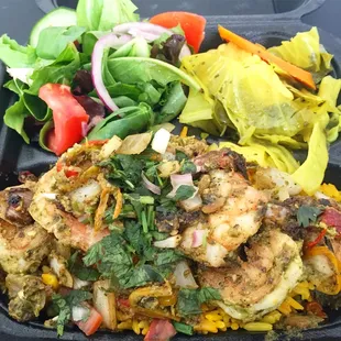 Spicy jerk shrimp plate!