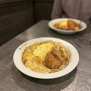 Minced Beef Cutlet Omelette with Cheese