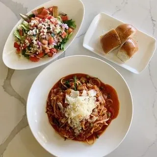 LINGUINE CON SALSICCIA E SALSA ALLARRABBIATA
