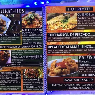 Coco Loko menu