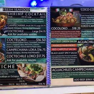 Coco Loko menu