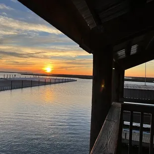 Sunset off balcony.