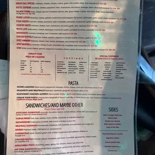 Menu page 2