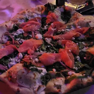 Salmon Spring Pizza (enough for 2 light eaters)