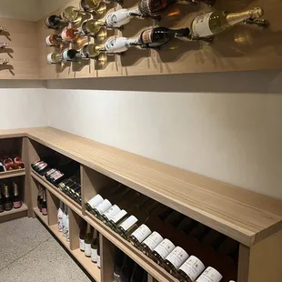 Wines are beautifully presented. This is the bubbly area.