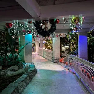 Valet parking when you get out of your car, you see this beautiful path to the front door entrance