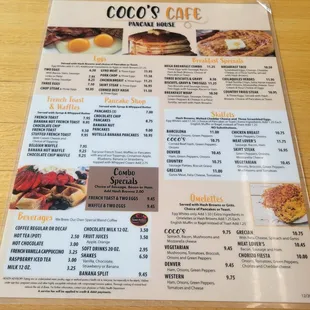 Flip side of menu