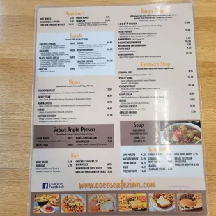 Back of menu 01/2025