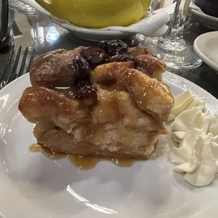 An amazing warm bread pudding