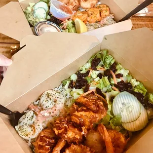 Sampler Lemon Herb Sweet and Spicy Coco Shrimp