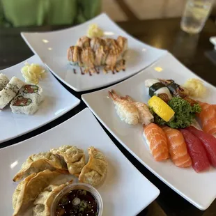 Sushi Combo A, 17. Baked Salmon Roll .2 Piece Salmon Sushi.