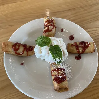 Fried Banana with Toasted Coconut Ice cream