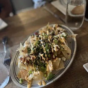 Ahi poke nachos