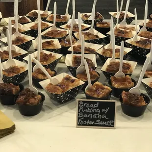 Signature Bread Pudding w/Banana Foster Sauce for Privately Catered Lunch