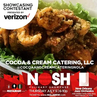 Cocoa &amp; Cream's Fried Grits &amp; Shrimp w/Andouille Sausage