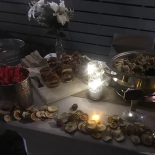 Mini Pretzel Burgers &amp; more for Privately Catered Outdoor Christmas Party