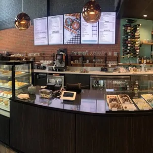 the interior of a coffee shop