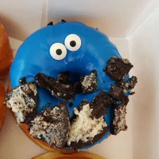 Cookie monster donut