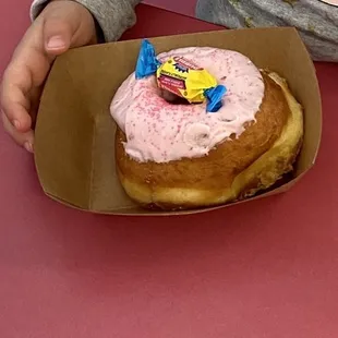 Pink bubblegum donut