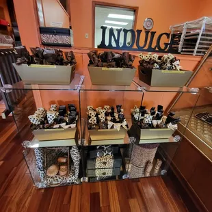 a display of chocolates