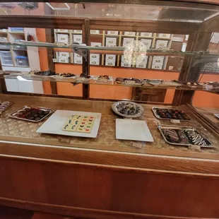 a display of chocolates