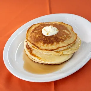a stack of pancakes on a plate