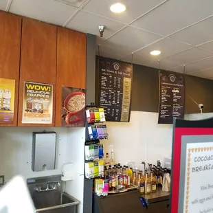 Check out all those beverage syrup flavors!